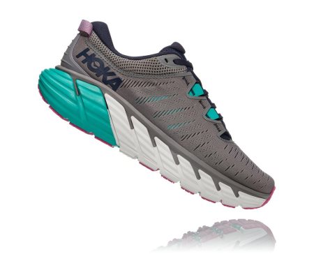 Hoka Gaviota 3 Ženske Road Tekaški Čevlji Temno Siva / Zelena SI-397485K